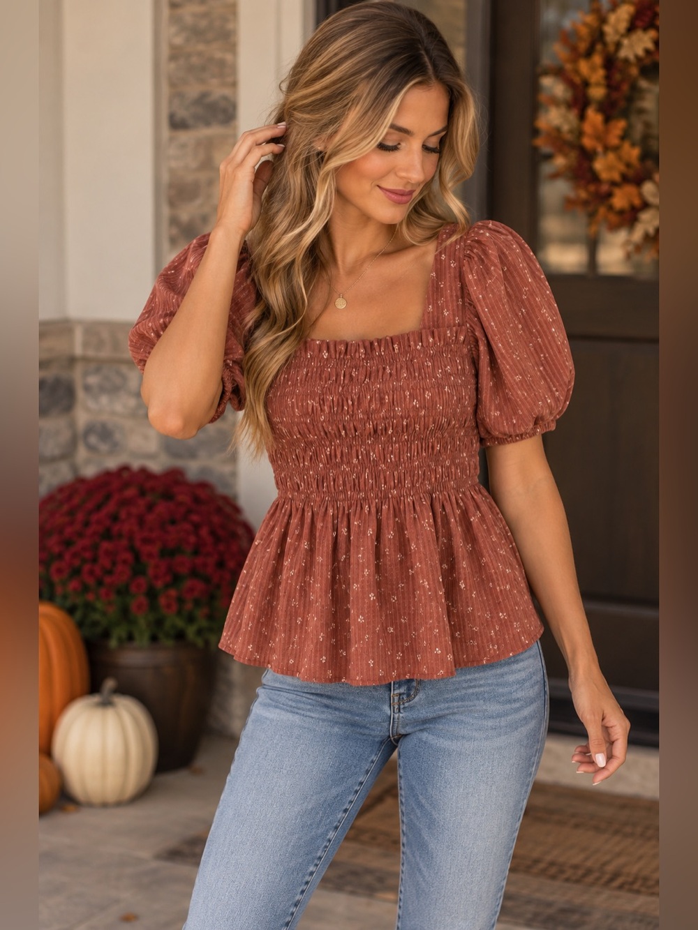 ✨NWT~Madewell Peplum Fall 🍂 Blouse✨